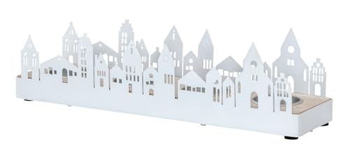 Teelichthalter Weiß Natur Metall Haus Stadt Tischdeko Kerzenhalter Teelichtset Advent Deko Wohndeko Teelichthalter Weiß Natur Metall Haus Stadt Tischdeko Kerzenhalter Teelichtset Advent Deko Wohndeko von levandeo