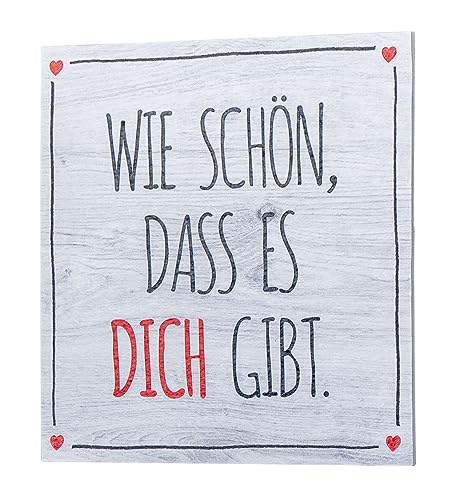 Wandbild 20x20cm Schön DASS es Dich gibt Spruch Deko Wandschild Bild Wanddeko Schild Geschenkidee von levandeo