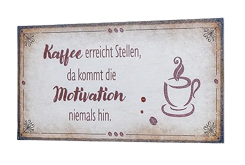 Wandbild 40x20cm Kaffee Motivation Spruch Wandschild Küche Wanddeko Bild Schild Geschenkidee von levandeo