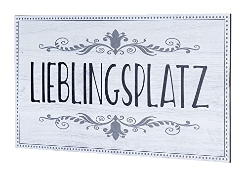 Wandbild 40x20cm Lieblingsplatz Spruch Deko Wandschild Bild Dekoschild Schild Wanddeko Geschenkidee von levandeo