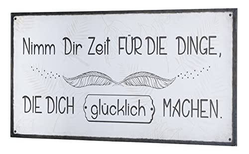 Wandbild 40x20cm Nimm dir Zeit Glück Spruch Deko Wandschild Freunde Lieblingsmensch Bild Wanddeko Geschenkidee von levandeo