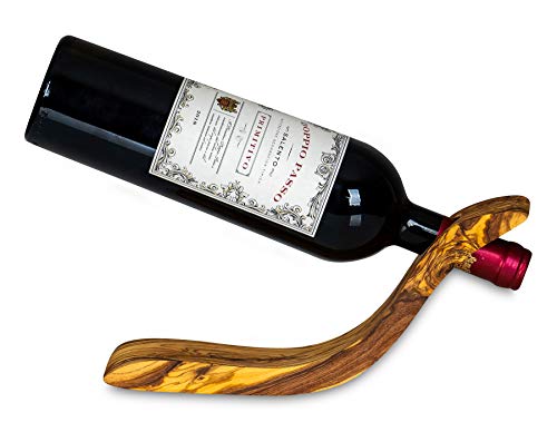 Weinflaschenhalter Olivenholz H28cm Flaschenhalter Weinständer Weinhalter Holz Tischdeko Flaschenständer von levandeo