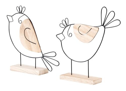 levandeo 2er Set Deko Aufsteller Vogel Metall Holz Schwarz Natur Draht Deko Tischdeko Frühling Figur Wohndeko levandeo 2er Set Deko Aufsteller Vogel Metall Holz Schwarz Natur Draht Deko Tischdeko Frühling Figur Wohndeko von levandeo