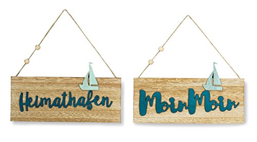 levandeo 2er Set Türschilder Türhänger Holz 21,5x9cm Moin Moin Heimathafen Maritim Schild Wandobjekt levandeo 2er Set Türschilder Türhänger Holz 21,5x9cm Moin Moin Heimathafen Maritim Schild Wandobjekt von levandeo