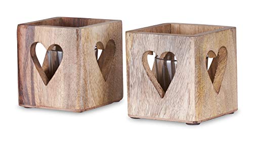 levandeo 2er Set Windlicht Herz 9cm Mangoholz Teelicht Glas Teelichthalter Kerze Herzmotiv Tischdeko Mango Natur Holzdeko levandeo 2er Set Windlicht Herz 9cm Mangoholz Teelicht Glas Teelichthalter Kerze Herzmotiv Tischdeko Mango Natur Holzdeko von levandeo