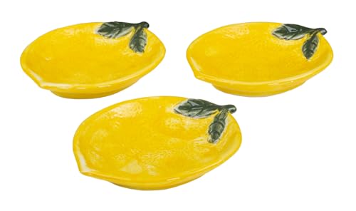 levandeo 3er Set Teller Zitrone Keramik 16cm Zitronenschale Sommer Obst Dekoschale Snackschale Tischdeko Servierschale Aufbewahrung Obstschale levandeo 3er Set Teller Zitrone Keramik 16cm Zitronenschale Sommer Obst Dekoschale Snackschale Tischdeko Servierschale Aufbewahrung Obstschale von levandeo