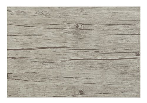 levandeo 4teiliges hochwertiges Platzset 4er in Eiche grau Holzoptik Tischset Platzdeckchen Platzdecke Dekoration Küchendeko Tischmatte von levandeo