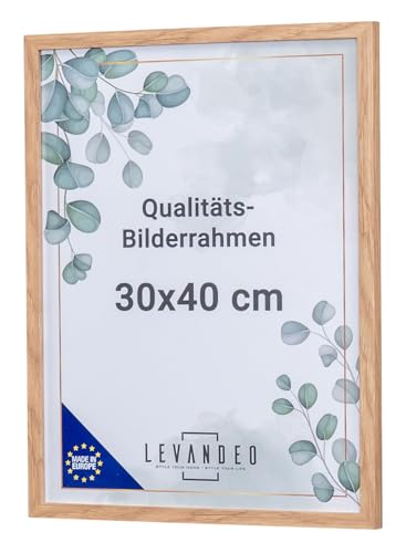 levandeo Bilderrahmen Natur Eiche Optik 30x40 Made in EU Posterrahmen Portrait Fotorahmen Picture Frame Deko levandeo Bilderrahmen Natur Eiche Optik 30x40 Made in EU Posterrahmen Portrait Fotorahmen Picture Frame Deko von levandeo