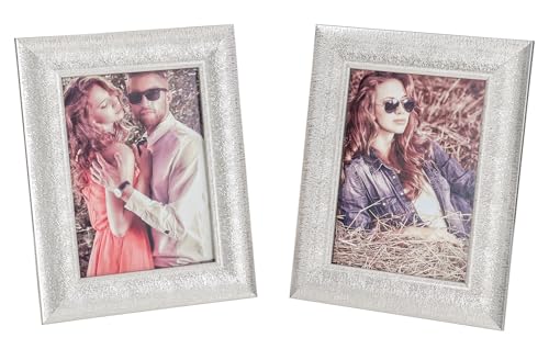 levandeo Bilderrahmen Set 13x18cm Fotorahmen Silber Einzelrahmen Portraitrahmen Glasscheibe Wanddeko Tischdeko von levandeo