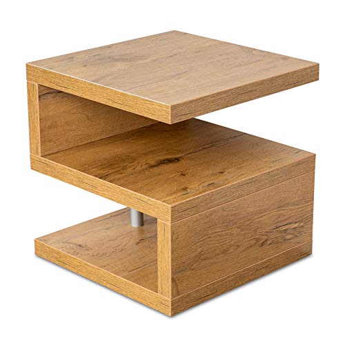 levandeo Couchtisch Sigi Wildeiche Eiche B x H x T: 44x44x44cm Holz Beistelltisch Keine Montage Fest Verleimt Wohnzimmertisch von levandeo