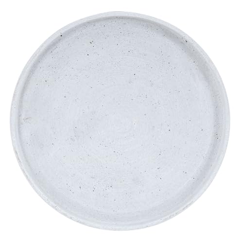 levandeo Deko Tablett 30cm Rund Teller Grau Betonoptik Dekoschale Tischdeko Aufbewahrung Ablage Dekoration von levandeo