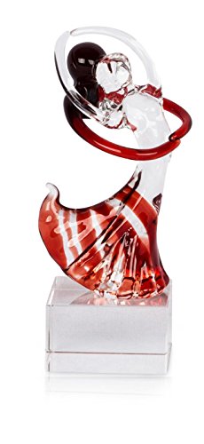levandeo Designer Glas Skulptur B x H x T: 5x14x5cm Tänzer Glasfigur Deko Geschenk Unikat von levandeo