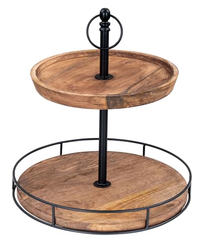 levandeo Etagere Holz 2 Etagen H38cm Akazienholz Schwarz Natur Servierplatte Kuchenständer Deko Tischdeko Wohndekoration levandeo Etagere Holz 2 Etagen H38cm Akazienholz Schwarz Natur Servierplatte Kuchenständer Deko Tischdeko Wohndekoration von levandeo
