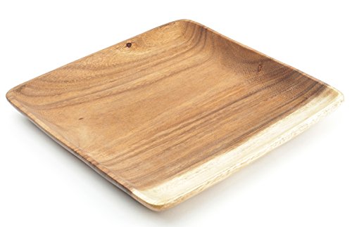 levandeo Holzschale quadratisch aus Akazie - Holz Schale Obstschale Schüssel Salatschüssel - 16x16cm Deko Dekoration Aufbewahrung von levandeo