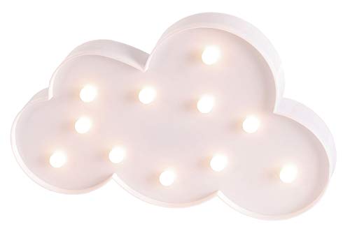 levandeo LED Wolke 29x18cm Weiß Lampe Leuchtbild Kinderzimmer Licht Dekoleuchte Deko Nachtlicht WandleuchteTischdeko von levandeo