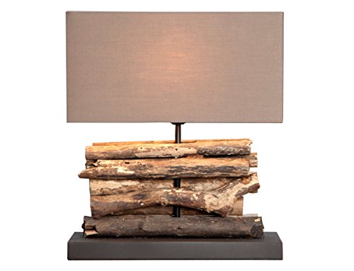 levandeo Lampe Tischlampe/Tischleuchte aus recyceltem Holz - Design Holzlampe Treibholz 35x15cm 40cm hoch - Jede Lampe EIN Unikat naturbelassenes Massivholz von levandeo