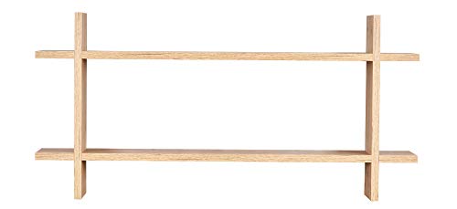 levandeo Regal BxH 98x48cm Holz Steckregal Wildeiche Wandregal Bücherregal Ablage Deko Holzregal Einrichtung von levandeo