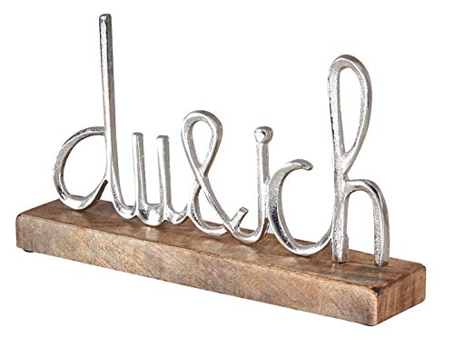 levandeo Schriftzug Du Und Ich L25cm Silber Mango Holz Tischdeko Geschenk Aufsteller Du&Ich Valentinstag Deko levandeo Schriftzug Du Und Ich L25cm Silber Mango Holz Tischdeko Geschenk Aufsteller Du&Ich Valentinstag Deko von levandeo