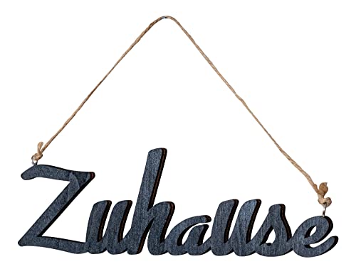 levandeo Schriftzug Zuhause L22cm Schwarz Holz Türschild Home Hängerchen Wanddeko Buchstaben Wandobjekt Aufhänger Wandbild Deko von levandeo