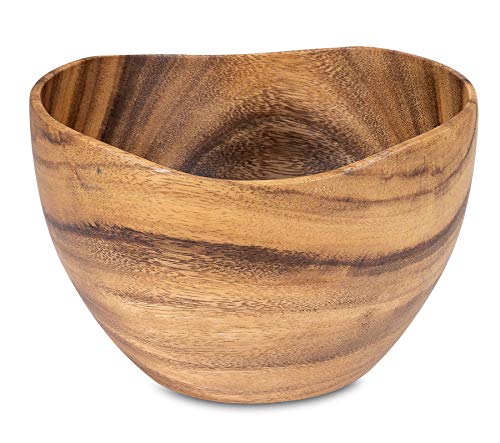 levandeo Schüssel 15x10cm Schale Holz Akazienholz Holzschale Salatschüssel Natur Braun Unikat Obstschale Dekoschale von levandeo