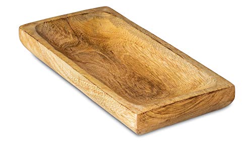 levandeo Tablett Holzschale Mango 31x15 cm Tischdeko Obstschale Dekoschale Holz Natur von levandeo
