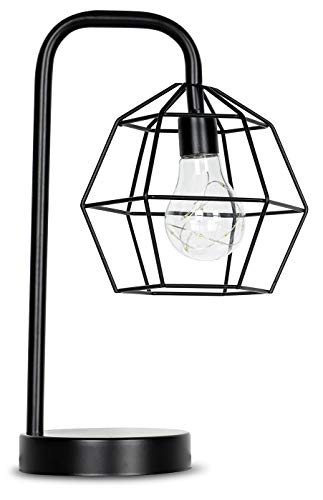 levandeo Tischlampe Metall Schwarz LED 33cm Hoch Lampe Standleuchte Leuchte Industrial Industrie Retro Loft Deko von levandeo