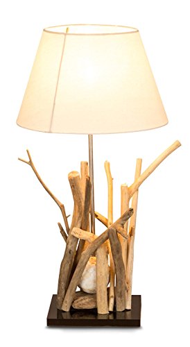 levandeo Tischlampe Treibholz 35x35cm 65cm hoch Unikat Lampe Holz von levandeo