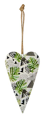 levandeo Wandbild Herz H12cm Wanddekoration Monstera Grün Schild Türschild Hängedeko Wandhänger Fensterdeko von levandeo