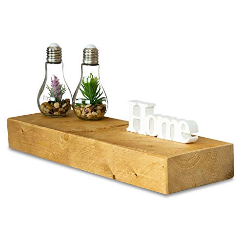 levandeo Wandregal Holz Massiv 60x20cm Eiche Farbig Wandboard Vintage Rustikal Design Natur Regal levandeo Wandregal Holz Massiv 60x20cm Eiche Farbig Wandboard Vintage Rustikal Design Natur Regal von levandeo