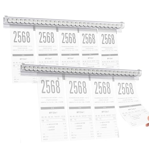 Bonhalter Bonleiste Gastronomie, Notizleiste Klemmleiste, 2 Stück Zettelhalter Bonleiste Gastronomie Selbstklebend 30cm, Tab Grabber Selbstklebend Bon Klemmleiste für Bar Büro Bestellung Ticket (30cm) von leyomgamz