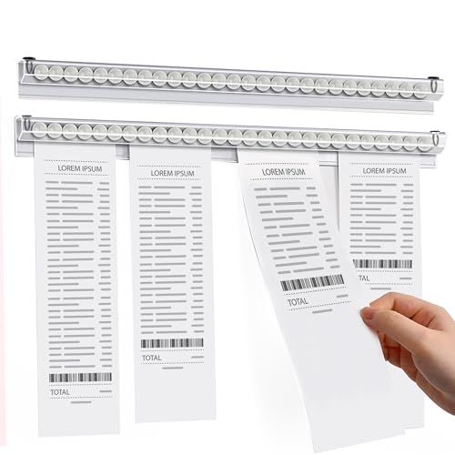 Bonhalter, Bonleiste Gastronomie, Notizleiste Klemmleiste, 2 Stück Zettelhalter Bonleiste Gastronomie Selbstklebend, Tab Grabber Selbstklebend Bon Klemmleiste für Bar Büro Bestellung Ticket (40cm) von leyomgamz