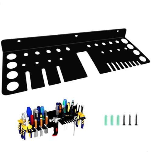 Schraubenzieher Halterung Wandmontierter Werkzeughalter Werkzeug Halterung Wand, 40 cm Wandhalterung 26 Löcher Organizer mit Schrauben & Dübeln, Für Schraubendreher Zangen & Handswerkzeugen Schraubenzieher Halterung Wandmontierter Werkzeughalter Werkzeug Halterung Wand, 40 cm Wandhalterung 26 Löcher Organizer mit Schrauben & Dübeln, Für Schraubendreher Zangen & Handswerkzeugen von leyomgamz