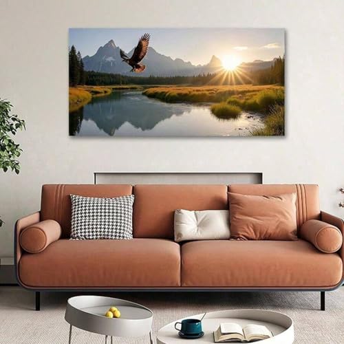 1 PC Großes modernes Landschaftsbild auf Leinwand, mystischer Fluss, Wohnzimmer, Sofa, Wand, Eingangsbereich, Flur, Heimdekoration, 40 x 80 cm, rahmenlos 1 PC Großes modernes Landschaftsbild auf Leinwand, mystischer Fluss, Wohnzimmer, Sofa, Wand, Eingangsbereich, Flur, Heimdekoration, 40 x 80 cm, rahmenlos von lianyibo