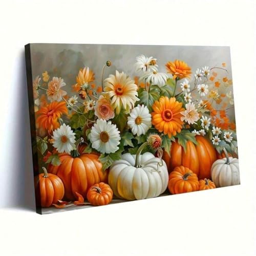 1 Stück Kürbisernte Leinwandbild, rustikales Herbststillleben, saisonaler Kürbisdruck, moderne Küchenwanddekoration, 60 x 90 cm, rahmenlos 1 Stück Kürbisernte Leinwandbild, rustikales Herbststillleben, saisonaler Kürbisdruck, moderne Küchenwanddekoration, 60 x 90 cm, rahmenlos von lianyibo
