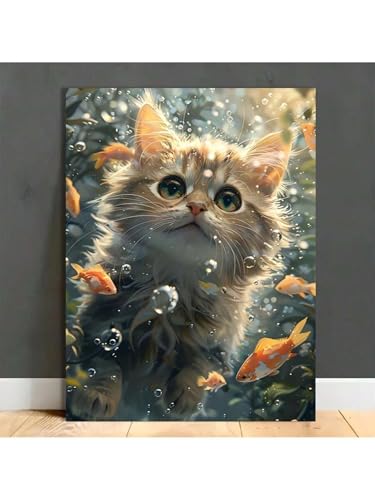1 stück Charming Anime Katze Und Fisch Unterwasser Abenteuer Leinwand Poster Wand Kunstdrucke Malerei Wohnzimmer Dekoration 60x80cm rahmen 1 stück Charming Anime Katze Und Fisch Unterwasser Abenteuer Leinwand Poster Wand Kunstdrucke Malerei Wohnzimmer Dekoration 60x80cm rahmen von lianyibo