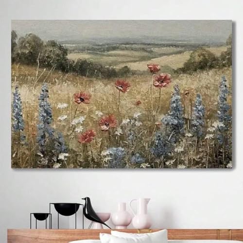 lianyibo 1 Stück Vintage Leinwand-Kunstdruck, Poster, blaue Blumen, Horizont, Blumen, ruhige Landschaft, Natur, Wildnis, moderne Wohnkultur, 60 x 90 cm, rahmenlos lianyibo 1 Stück Vintage Leinwand-Kunstdruck, Poster, blaue Blumen, Horizont, Blumen, ruhige Landschaft, Natur, Wildnis, moderne Wohnkultur, 60 x 90 cm, rahmenlos von lianyibo