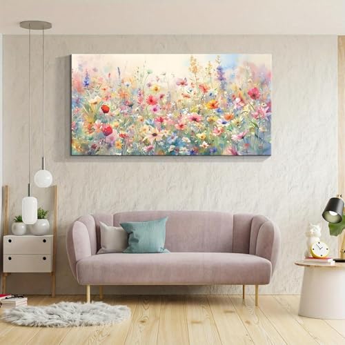 lianyibo 1 pièce Grande Impression sur Toile Art Mural Fleur Colorée Jaune Rouge Rose Décoration Murale Chambre Bureau Salon Décor 55x110cm cadre lianyibo 1 pièce Grande Impression sur Toile Art Mural Fleur Colorée Jaune Rouge Rose Décoration Murale Chambre Bureau Salon Décor 55x110cm cadre von lianyibo