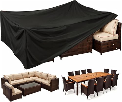 lianyibo 420D Oxford Gewebe Gartenmöbel Abdeckung 170x80x105cm Wasserdicht, Winterfest Abdeckplane Gartenmöbel, Abdeckhaube Gartentisch Rechteckig,Schutzhülle Tisch für Gartentisch Sitzgruppe von lianyibo