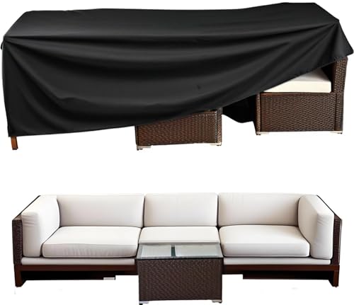 lianyibo Abdeckung für Gartenmöbel,290x220x85cm Wasserdicht Loungemöbel 420D Oxford Gewebe Abdeckhauben für Möbelsets, Multi Größe wasserdicht Winddicht, Rechteckig Abdeckhaube von lianyibo