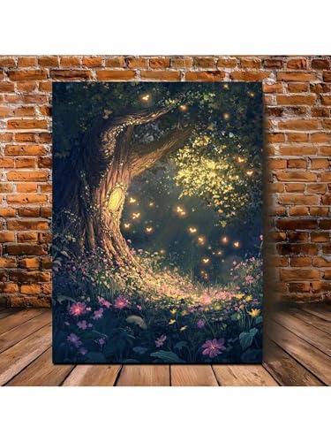 lianyibo Forest Fairy Grove Vintage-inspirierter Leinwand-Kunstposterdruck – rustikale Cottagecore-Wanddekoration für Zuhause und Büro, 30 x 40 cm, rahmenlos lianyibo Forest Fairy Grove Vintage-inspirierter Leinwand-Kunstposterdruck – rustikale Cottagecore-Wanddekoration für Zuhause und Büro, 30 x 40 cm, rahmenlos von lianyibo