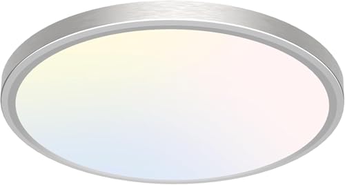 libtit 33cm Led Deckenleuchte, 24W Hell Deckenlampe, 2400LM Flache Deckenlampe Silber, 3000K/4000K/6500K Modern Dünn Küchenlampe Für Decke Schlafzimmer Bad libtit 33cm Led Deckenleuchte, 24W Hell Deckenlampe, 2400LM Flache Deckenlampe Silber, 3000K/4000K/6500K Modern Dünn Küchenlampe Für Decke Schlafzimmer Bad von libtit