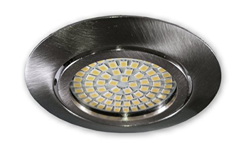 LICHT DISCOUNT LED Einbaustrahler ultra flach 230V S0307 alu gebürstet | Einbauleuchte Spot Strahler inkl. 3.5 W LED warmweiss - geringe Einbautiefe nur 27mm LICHT DISCOUNT LED Einbaustrahler ultra flach 230V S0307 alu gebürstet | Einbauleuchte Spot Strahler inkl. 3.5 W LED warmweiss - geringe Einbautiefe nur 27mm von LICHT DISCOUNT