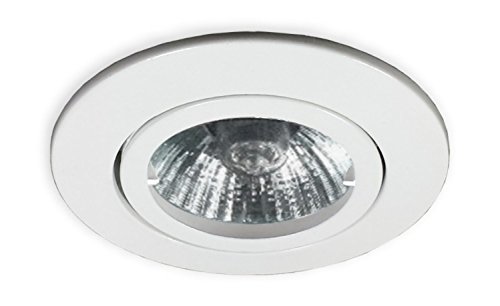 GU10 Einbaustrahler 230 V weiß - Einbauspot geeignet für 68 mm Lochbohrung - Decken Strahler Spot passend für LED oder Halogen-(max. 50 Watt) Leuchtmittel inkl. GU10 Fassung von LICHT DISCOUNT