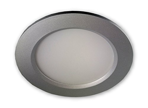 LED Einbaustrahler Badezimmer | Badstrahler Silber 10W 230V IP44 | Badlampe per Schalter 3 Lichtfarben einstellbar - warm, kalt, neutralweiss | auch für überdachte Außenbeleuchtung geeignet von LICHT DISCOUNT