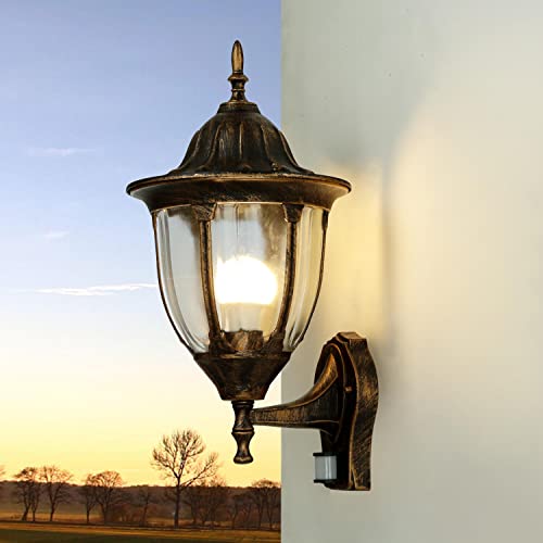 Licht-Erlebnisse XXL Wandleuchte mit Bewegungsmelder Aluminium Glas in Kupfer Antik Licht-Erlebnisse XXL Wandleuchte mit Bewegungsmelder Aluminium Glas in Kupfer Antik von Licht-Erlebnisse