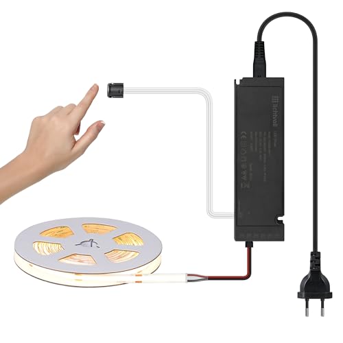 lichtvoll COB Led Streifen 5m 480 LEDs/m 3000K Led Strip 5m Warm with Berühren Dimmer Schalten und 60W Netzteil, Unterbauleuchte Led Band für Akustikpaneele Lichtleiste Küche lichtvoll COB Led Streifen 5m 480 LEDs/m 3000K Led Strip 5m Warm with Berühren Dimmer Schalten und 60W Netzteil, Unterbauleuchte Led Band für Akustikpaneele Lichtleiste Küche von lichtvoll
