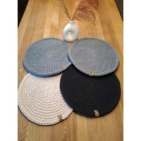 Runde Platzsets, Gehäkelt, Untersetzter, Tischset, Platzmatten von liebevollumGARNt