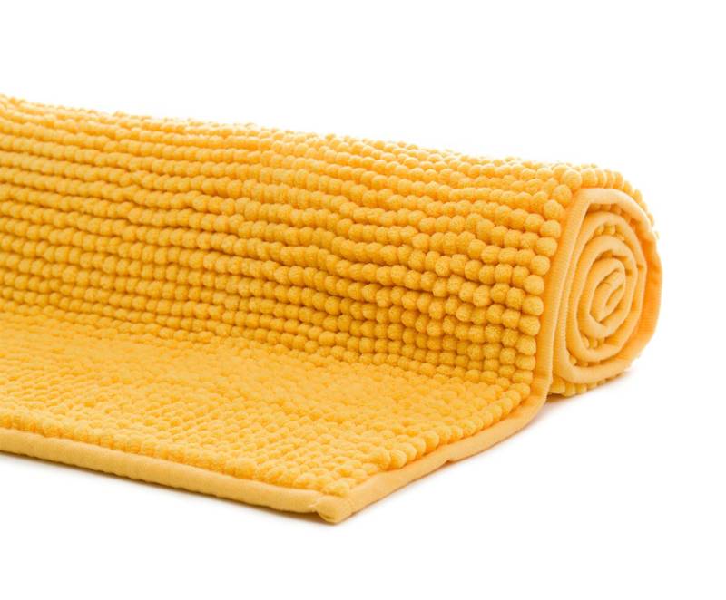 liebling Badematte, Fußbodenheizung geeignet, Polyester, rechteckig, Antirutsch-Beschichtung, sehr Saugfähig, Größe: 50x70 cm, gelb von liebling