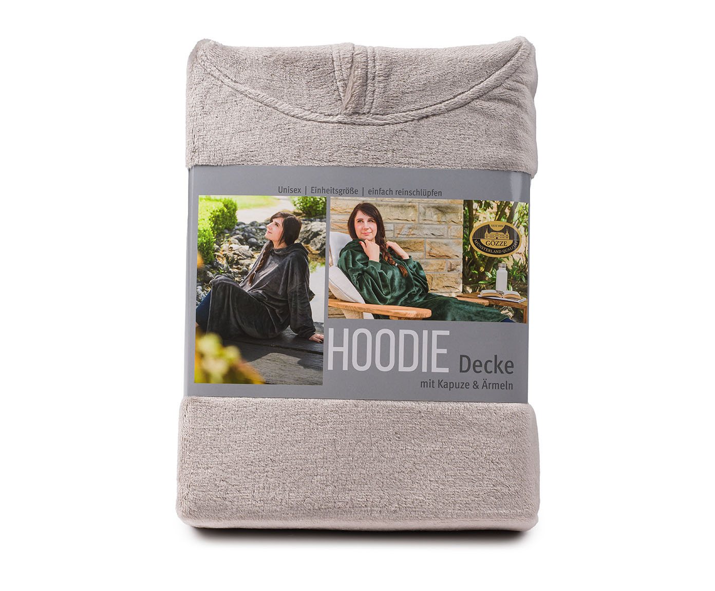 Wohndecke Hoodie-Decke, liebling, mit Stickbündchen an Ärmel und seitlichen Schlupftaschen,Einheitsgröße Wohndecke Hoodie-Decke, liebling, mit Stickbündchen an Ärmel und seitlichen Schlupftaschen,Einheitsgröße von liebling