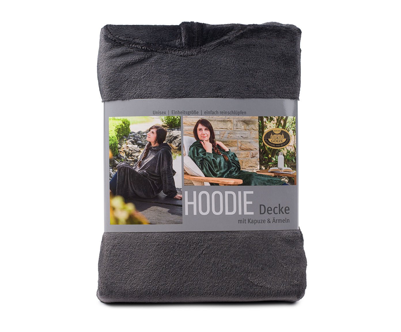 Wohndecke Hoodie-Decke, liebling, mit Stickbündchen an Ärmel und seitlichen Schlupftaschen,Einheitsgröße Wohndecke Hoodie-Decke, liebling, mit Stickbündchen an Ärmel und seitlichen Schlupftaschen,Einheitsgröße von liebling